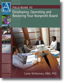 Developing, Operating and Restoring Your Nonprofit Board - Book Cover 