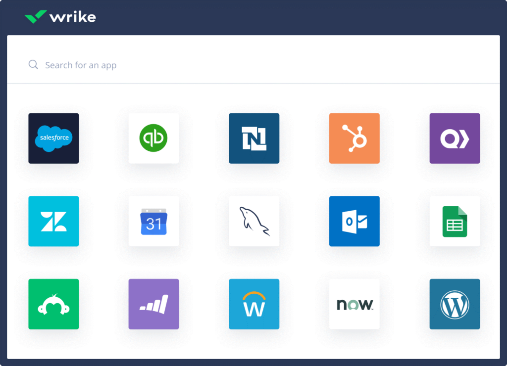 Icons of Wrike integrations