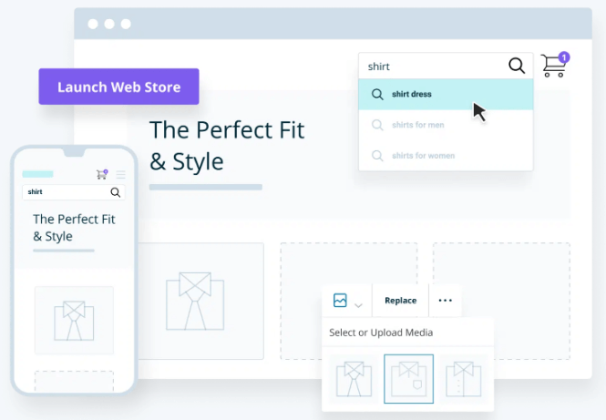 WP Engine launch webstore UI page