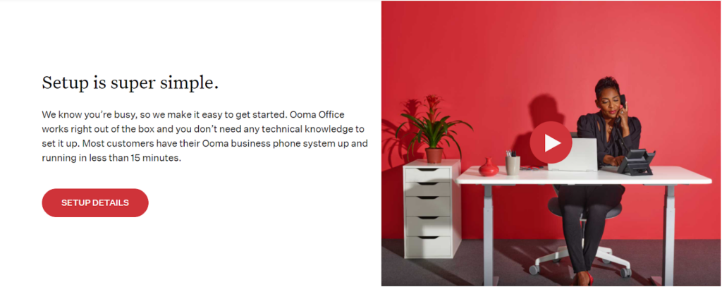 Ooma Office setup is simple