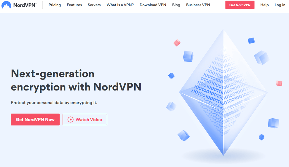Screenshot of NordVPN Next Generation Encryption
