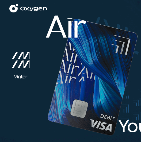 Blue Oxygen Air Visa debit card