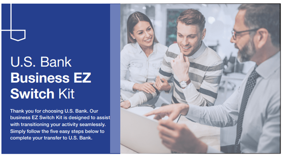 Screenshot of US Bank Business-checking-EZ-switch-kit page